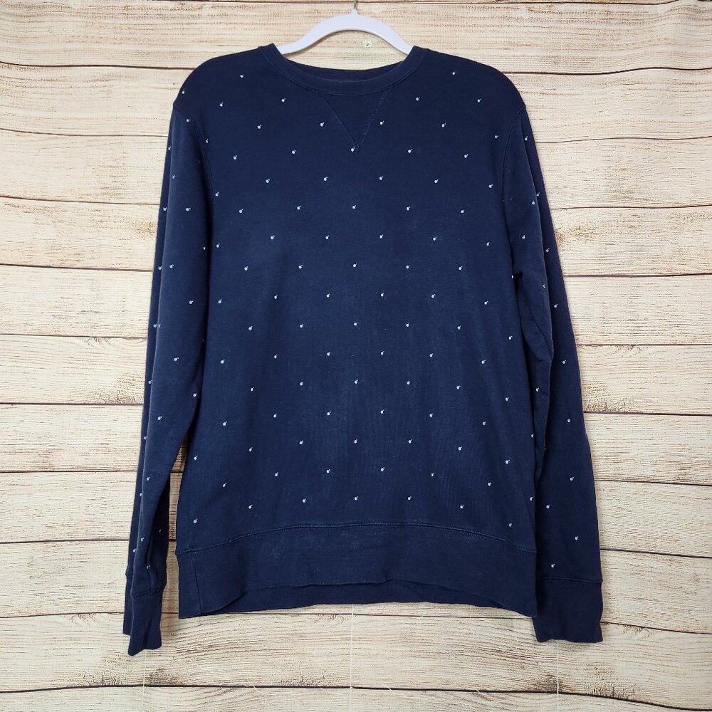 The Hundreds Crewneck Sweatshirt Men's Small Blue White Dot Streetwear Pullover